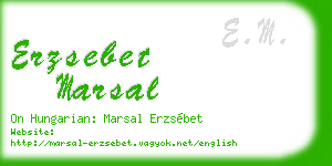 erzsebet marsal business card